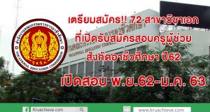 เตรียมสมัคร!! 72 สาขาวิชาเอก ที่เปิดรับสมัครสอบครูผู้ช่วย สังกัดอาชีวศึกษา