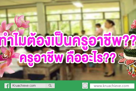 ทำไมต้องเป็นครูอาชีพ?? ครูอาชีพ คืออะไร??