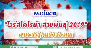 พบต้นตอ "ไวรัสโคโรน่า สายพันธุ์ 2019" พาหะนำสู่คนยังล่องหน