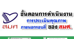 ขั้นตอนการดำเนินงานการประเมินคุณภาพภายนอกรอบสี่ ของ สมศ.