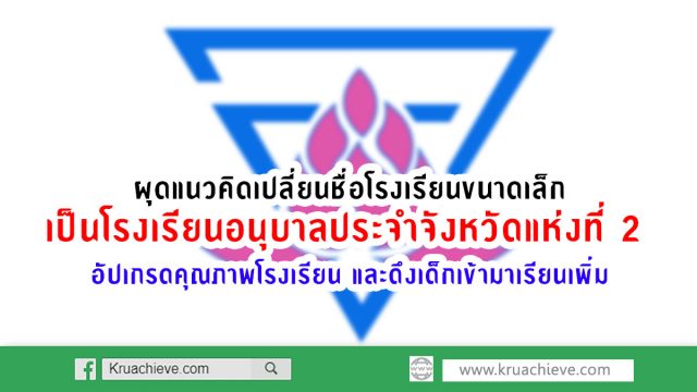 สพฐ. ผุดแนวคิดเปลี่ยนชื่อโรงเรียนขนาดเล็กเป็นโรงเรียนอนุบาล ประจำจังหวัดแห่งที่ 2 เพื่ออัปเกรดคุณภาพโรงเรียน และดึงเด็กเข้ามาเรียนเพิ่ม