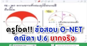 ครูโอดข้อสอบ O-NETคณิตฯ ป.6 ยากจริง ถามหามาตรฐานออกข้อสอบ