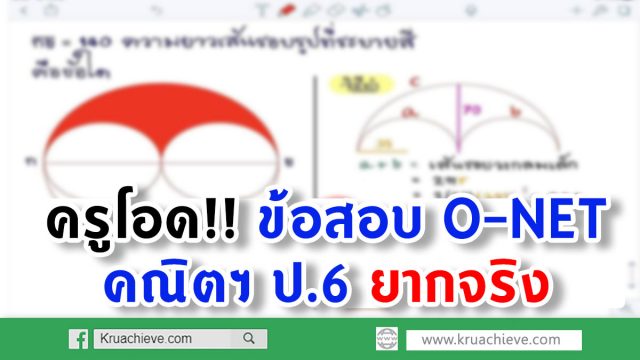 ครูโอดข้อสอบ O-NETคณิตฯ ป.6 ยากจริง ถามหามาตรฐานออกข้อสอบ