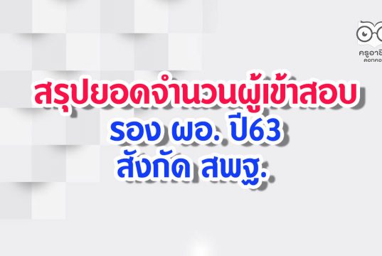 สรุปยอดจำนวนผู้เข้าสอบ รอง ผอ. ปี63 สังกัด สพฐ.