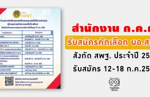 สำนักงาน ก.ค.ศ. รับสมัครคัดเลือกบุคคลเพื่อบรรจุและแต่งตั้งให้ดำรงตำแหน่ง ผอ.สพท. สังกัด สพฐ. ประจำปี 2563 รับสมัคร 12-18 ก.ค.2563