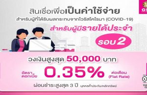 ‘ออมสิน’ ปล่อยกู้สินเชื่อดอกเบี้ยต่ำ ‘สินเชื่อฉุกเฉิน’ สูงสุดรายละ 50,000 บาท รอบสอง