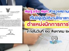 สพฐ.แจ้ง สพท. สำรวจสถานศึกษาที่ไม่มีผู้ปฏิบัติงานให้ราชการ ตำแหน่งนักการภารโรง ภายในวันที่ ๒๐ สิงหาคม ๒๕๖๓