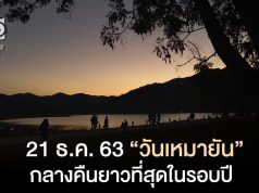 21 ธันวาคมนี้ วันเหมายัน กลางคืนยาวนานที่สุดในรอบปี