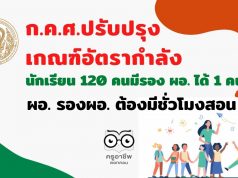 ก.ค.ศ.ปรับปรุงเกณฑ์อัตรากำลัง ว.23/2563 นักเรียน 120 คนมีรอง ผอ. ได้ 1 คน -ผอ. รองผอ. ต้องมีชั่วโมงสอน