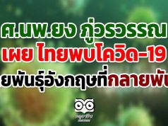 ศ.นพ.ยง ภู่วรวรรณ เผย ไทยพบโควิด19 สายพันธุ์อังกฤษที่กลายพันธุ์