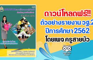 ดาวน์โหลดฟรี!! ตัวอย่างรายงาน วฐ.2 ปีการศึกษา 2562 โดยเพจ ครูสายบัว