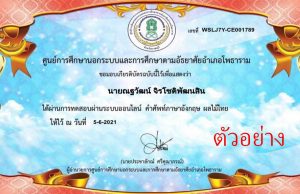 แบบทดสอบออนไลน์ เรื่อง คำศัพท์ภาษาอังกฤษ ผลไม้ไทย ผ่านเกณฑ์ 80% รับเกียรติบัตรทางอีเมล์ โดยห้องสมุดประชาชนอำเภอโพธาราม