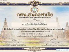 แบบทดสอบออนไลน์ วิชา ประวัติศาสตร์ชาติไทย ประจำปี 2564 ผ่านการทดสอบ 60% ท่านจะได้รับเกียรติบัตรทางอีเมลล์ โดยกศน.อำเภอท่าเรือ