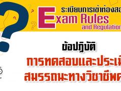 ข้อปฏิบัติในการเข้าการทดสอบและประเมินสมรรถนะทางวิชาชีพครู