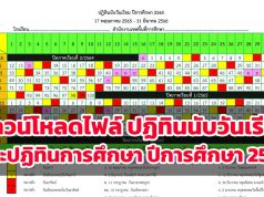 ดาวน์โหลดไฟล์ ปฏิทินนับวันเรียนและปฏิทินการศึกษา ปีการศึกษา 2565 (รวมภาคเรียนที่ 1-2) ไฟล์ Excel โดยเพจวิชาการ