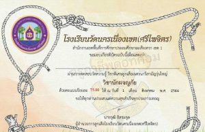 แบบทดสอบออนไลน์ วิชานักผจญภัย ผ่านเกณฑ์ รับเกียรติบัตรโดย โรงเรียนวัดนครเนื่องเขต(ศรีไพจิตร)