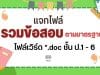 แจกฟรี รวมข้อสอบตามมาตรฐาน ตัวชี้วัด ไฟล์เวิร์ด *.doc ชั้น ป.1 - 6