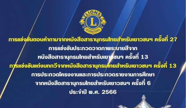 การแข่งขันตอบคำถามสารานุกรมไทย สำหรับเยาวชน ครั้งที่ 27 ประจำปี 2566