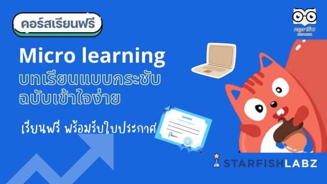 คอร์สอบรมฟรี การทำ Micro learning บทเรียนแบบกระชับ ฉบับเข้าใจง่าย เรียนฟรี มีเกียรติบัตร จาก Starfish Labz