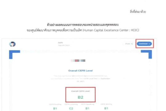 คลายความสงสัยว่าคะแนนสอบภาษาอังกฤษ CEFR ของ HCEC ว่าทุกพาร์ท ต้องได้ B2 ขึ้นไปหรือไม่ จึงจะยื่นลดระยะเวลาวิทยฐานะได้