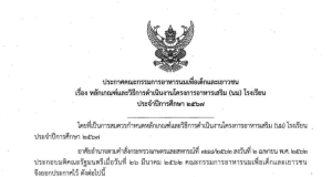 หลักเกณฑ์และวิธีการดำเนินงานโครงการอาหารเสริม (นม) โรงเรียน ประจำปีการศึกษา 2567