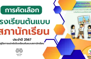 สพฐ.ประกาศการแข่งขันโรงเรียนต้นแบบสภานักเรียน ระดับประเทศ ประจำปี 2567