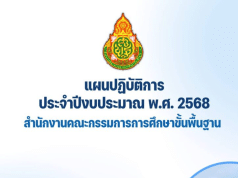 ดาวน์โหลด แผนปฏิบัติการประจำปีงบประมาณ พ.ศ. 2568 สำนักงานคณะกรรมการการศึกษาขั้นพื้นฐาน