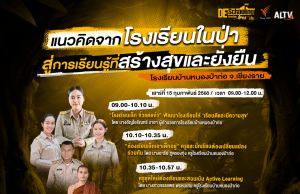 ขอเชิญร่วมกิจกรรม Deschooling ห้องเรียนข้ามเส้น ครั้งที่ 36 แนวคิดจากโรงเรียนในป่า สู่การเรียนรู้ที่สร้างสุขและยั่งยืน วันเสาร์ที่ 15 กุมภาพันธ์ 2568 รับเกียรติบัตรฟรี จาก Thai PBS