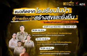 ขอเชิญร่วมกิจกรรม Deschooling ห้องเรียนข้ามเส้น ครั้งที่ 36 แนวคิดจากโรงเรียนในป่า สู่การเรียนรู้ที่สร้างสุขและยั่งยืน วันเสาร์ที่ 15 กุมภาพันธ์ 2568 รับเกียรติบัตรฟรี จาก Thai PBS